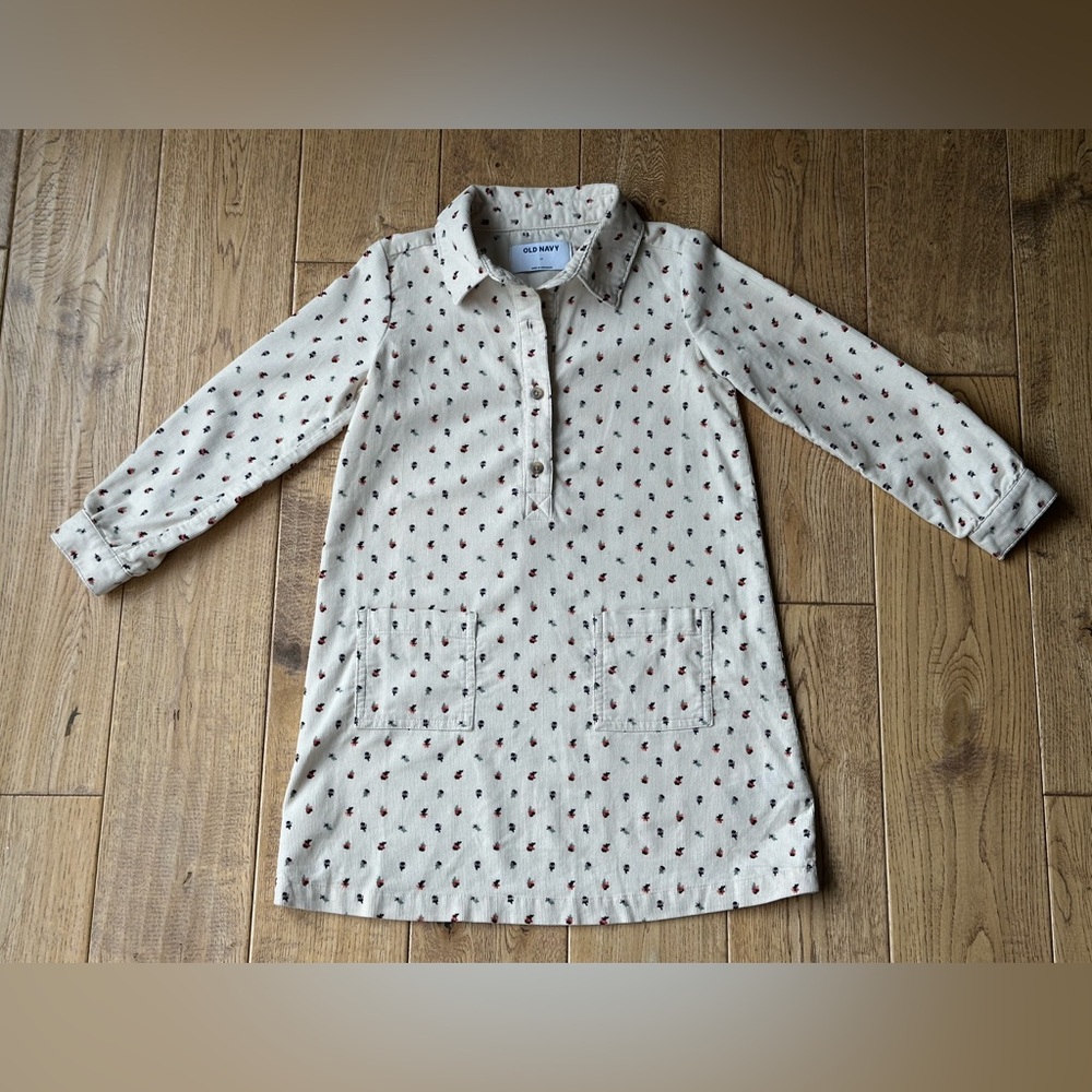 Old Navy Corduroy Floral Print Dress size 5T